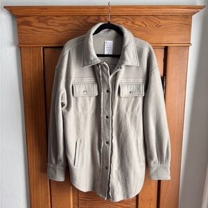 Fornia Fleece Snap Front Jacket Size Medium